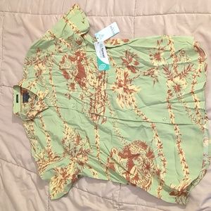 Guess tencel fabric Hawaiian shirt short sleeve men's XL NWT